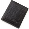Черное мужское портмоне из качественной кожи с тиснением на два отдела KARYA (19890) - 1