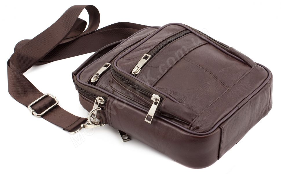 Недорога повністю з натуральної шкіри чоловіча сумка Leather Collection (10360)