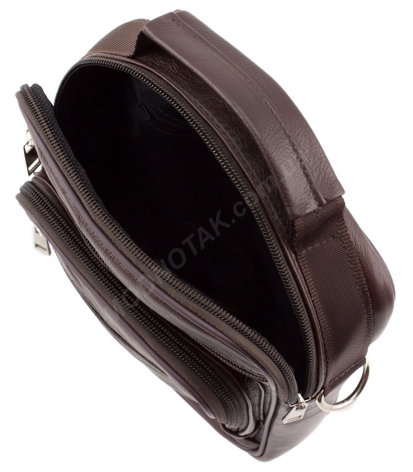 Недорогая полностью из натуральной кожи мужская сумка Leather Collection (10360)