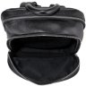 Чоловічий шкіряний чорний рюкзак для ноутбука на два відділи Tiding Bag (21568) - 2