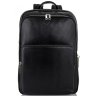 Чоловічий шкіряний чорний рюкзак для ноутбука на два відділи Tiding Bag (21568) - 7