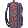 Сірий шкільний рюкзак для дівчаток з текстилю з однорогом Bagland (53839) - 2