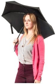 Зонт женский Fulton Soho-1 L793 Black (Складной, механика, однотонного черного цвета) 93839