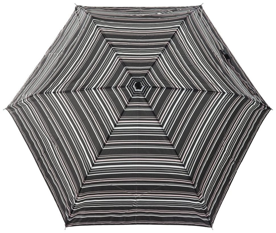 Женский зонт Incognito-4 L412 Pretty Stripe (механика, складной, черный с полосами) 93939 modnotak фото №2