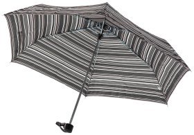 Женский зонт Incognito-4 L412 Pretty Stripe (механика, складной, черный с полосами) 93939
