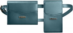 Набір компактних сумок з натуральної шкіри зеленого кольору BlankNote Mini (12804)