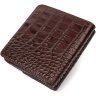 Коричневий жіночий гаманець з натуральної шкіри з тисненням під крокодила Tony Bellucci (2422022) - 2