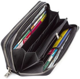 Шкіряний чоловічий клатч на дві блискавки Marco Coverna (18053)