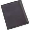 Практичное портмоне с двумя разворотами из натуральной кожи черного цвета KARYA (0953-1) - 3