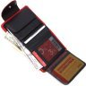 Червоно-чорний жіночий гаманець середнього розміру із зернистої шкіри KARYA (2421125) - 5