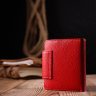 Червоно-чорний жіночий гаманець середнього розміру із зернистої шкіри KARYA (2421125) - 8