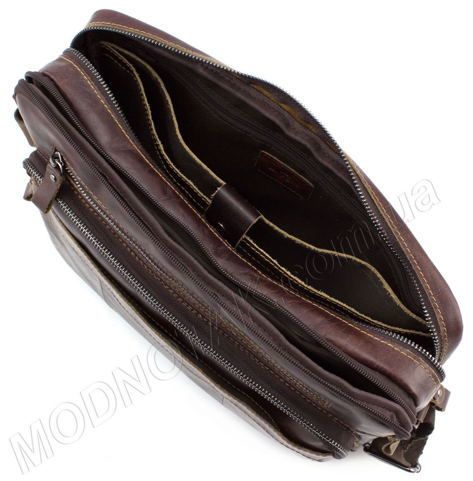 Наплічна чоловіча сумка з натуральної шкіри KLEVENT (11540)