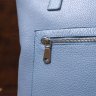 Современная женская сумка-шоппер из натуральной кожи голубого цвета Shvigel (16361) - 10