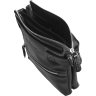 Стильная кожаная мужская сумка-планшет через плечо в черном цвете Vip Collection (21089) - 4