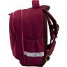 Школьный рюкзак для девочки из бордового текстиля с котиком Bagland Butterfly 55639 - 2