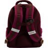 Школьный рюкзак для девочки из бордового текстиля с котиком Bagland Butterfly 55639 - 3
