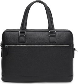 Чоловіча сумка для ноутбука та документів із чорної зернистої шкіри Borsa Leather (21323)