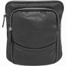 Кожаная сумка планшет через плечо черного цвета VATTO (11880) - 1