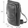 Кожаная сумка планшет через плечо черного цвета VATTO (11880) - 2