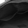 Чоловічий чорний рюкзак з фактурної шкіри на блискавці Borsa Leather (19256) - 7