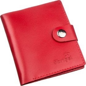 Небольшой женский кошелек из натуральной кожи красного цвета без монетницы SHVIGEL (2416223)