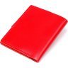 Невеликий жіночий гаманець з натуральної шкіри червоного кольору без монетниці SHVIGEL (2416223) - 3