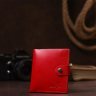 Невеликий жіночий гаманець з натуральної шкіри червоного кольору без монетниці SHVIGEL (2416223) - 7