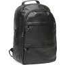Просторный мужской кожаный рюкзак черного цвета Keizer (56739) - 1