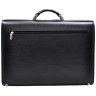 Деловой мужской портфель из натуральной кожи флотар черного цвета Desisan 106939 с плечевым ремнем modnotak фото - 6
