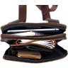 Коричневая мужская сумка-планшет из матовой кожи на два отделения SHVIGEL (2411285) - 4