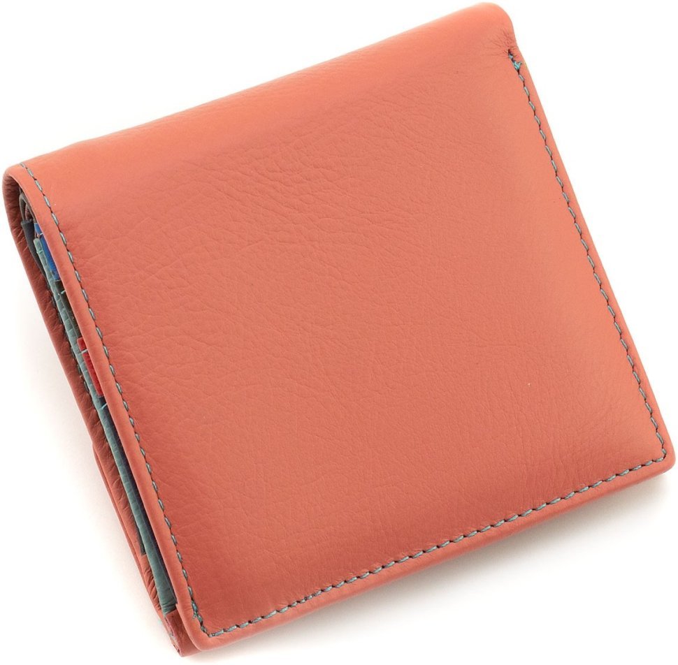 Розовый женский кошелек из натуральной кожи в небольшом размере ST Leather 1767339