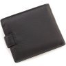 Маленькое мужское портмоне из натуральной кожи черного цвета ST Leather 1767439 - 3