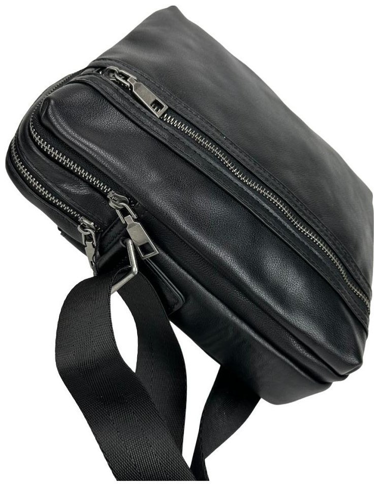 Качественная мужская сумка-планшет на плечо из гладкой кожи Tiding Bag 77539 modnotak фото №4