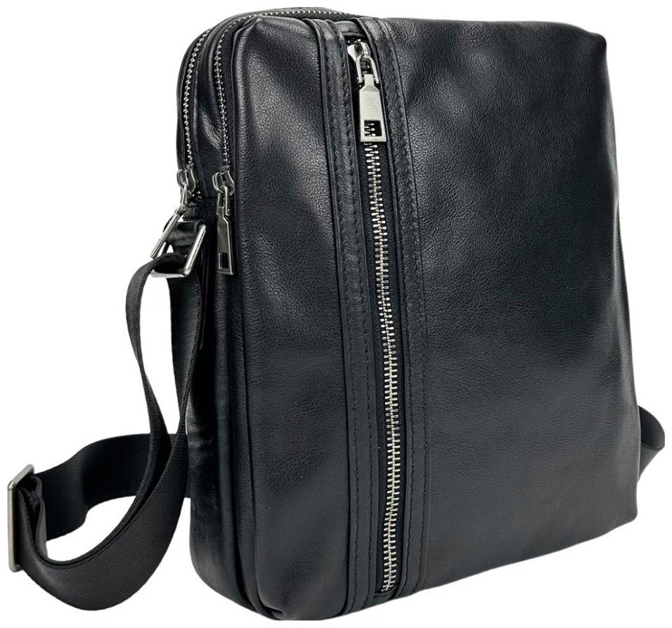 Качественная мужская сумка-планшет на плечо из гладкой кожи Tiding Bag 77539 modnotak фото №5