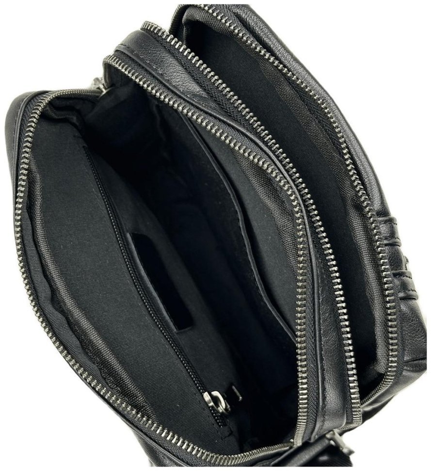 Качественная мужская сумка-планшет на плечо из гладкой кожи Tiding Bag 77539 modnotak фото №8