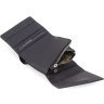 Чорний матовий гаманець із вінтажної шкіри з фіксацією на магніт Grande Pelle 67839 - 7
