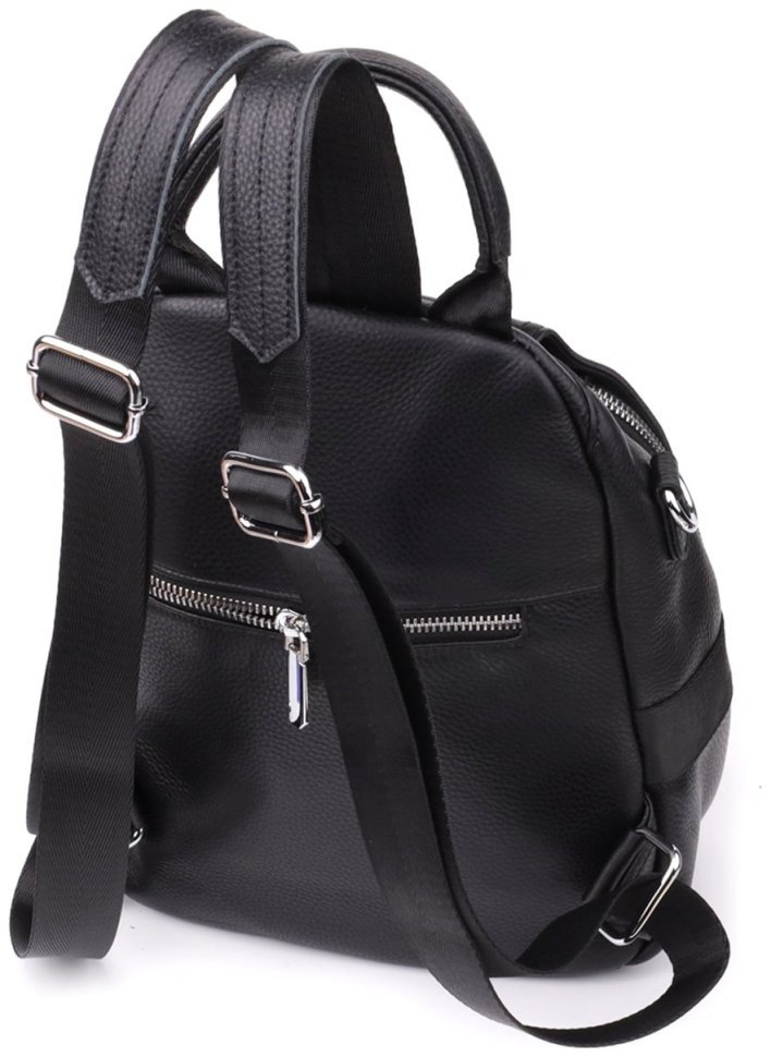 Городской женский рюкзак из натуральной кожи с клапаном на магните Vintage 97839 черного цвета фото №2 Городской женский рюкзак из натуральной кожи с клапаном на магните Vintage 97839 черного цвета modnotak фото №2