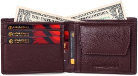 Чоловічий шкіряний гаманець без застібки зі знімним блоком для карток Hammonds Flycatcher HF577 коричневого кольору 108039