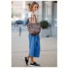 Плетеная женская сумка из винтажной кожи темно-коричневого цвета BlankNote Пазл L 78739 - 2