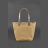 Плетена жіноча сумка із вінтажної шкіри темно-коричневого кольору BlankNote Пазл L 78739 - 5