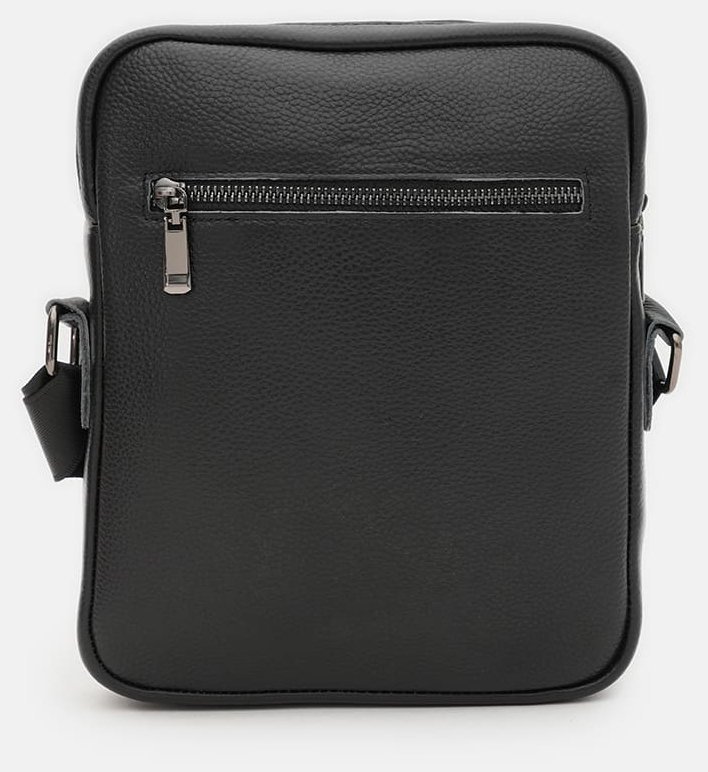 Надежная мужская кожаная сумка черного цвета Borsa Leather 88739 modnotak фото №3