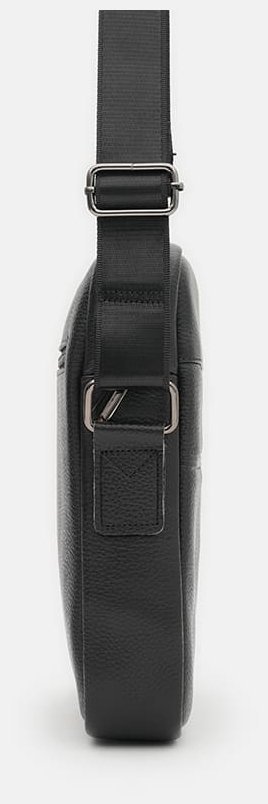 Надежная мужская кожаная сумка черного цвета Borsa Leather 88739 modnotak фото №4