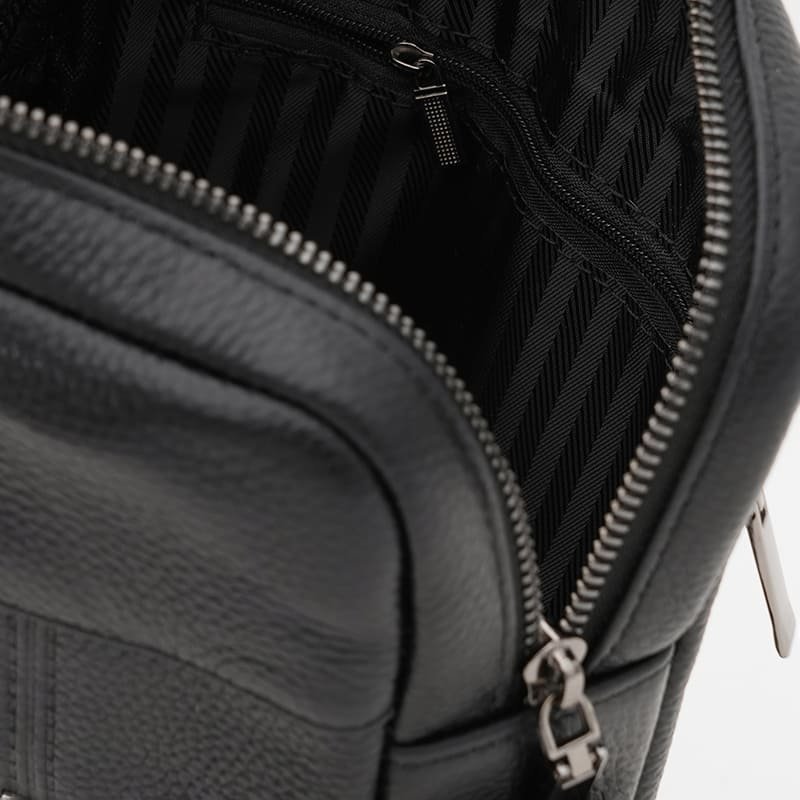 Надежная мужская кожаная сумка черного цвета Borsa Leather 88739 modnotak фото №5