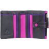 Чорний жіночий гаманець з натуральної шкіри з рожевим рядком Visconti Mojito 68839 - 3