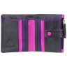 Чорний жіночий гаманець з натуральної шкіри з рожевим рядком Visconti Mojito 68839 - 6