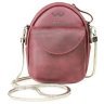 Шкіряна жіноча міні сумка бордового кольору на ланцюжку BlankNote Kroha 79039 - 1