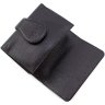 Красивый черный кошелек из натуральной кожи с хлястиком Tony Bellucci (12458) - 4