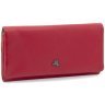 Місткий червоний жіночий гаманець із натуральної високоякісної шкіри на кнопці Visconti 69239 - 1
