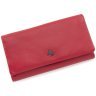 Місткий червоний жіночий гаманець із натуральної високоякісної шкіри на кнопці Visconti 69239 - 3