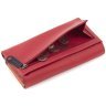 Вместительный красный женский кошелек из натуральной высококачественной кожи на кнопке Visconti 69239 - 5